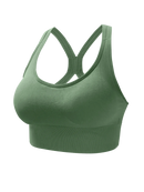 Sutiã esportivo sem costura confortável e respirável push up para ioga @ W4