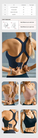 Sutiã esportivo sem costura confortável e respirável push up para ioga @ W4