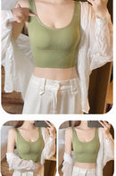 Sutiã esportivo anti-suor fitness superior feminino sem costura yoga sutiã à prova de choque colheita superior push up sutiã esportivo ginásio treino topo