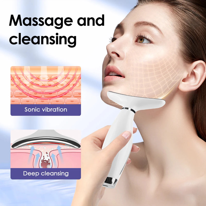 Dispositivo de beleza facial para pescoço, massagem vibratória para rosto e pescoço, skindion pessoal, uso doméstico, dispositivo de beleza, máquina de lifting facial