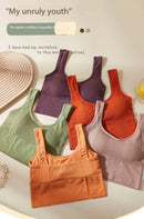 Sutiã esportivo anti-suor fitness superior feminino sem costura yoga sutiã à prova de choque colheita superior push up sutiã esportivo ginásio treino topo